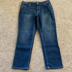Maurices High-Rise Curvy Dark Wash Jeans Size: 16 W Reg